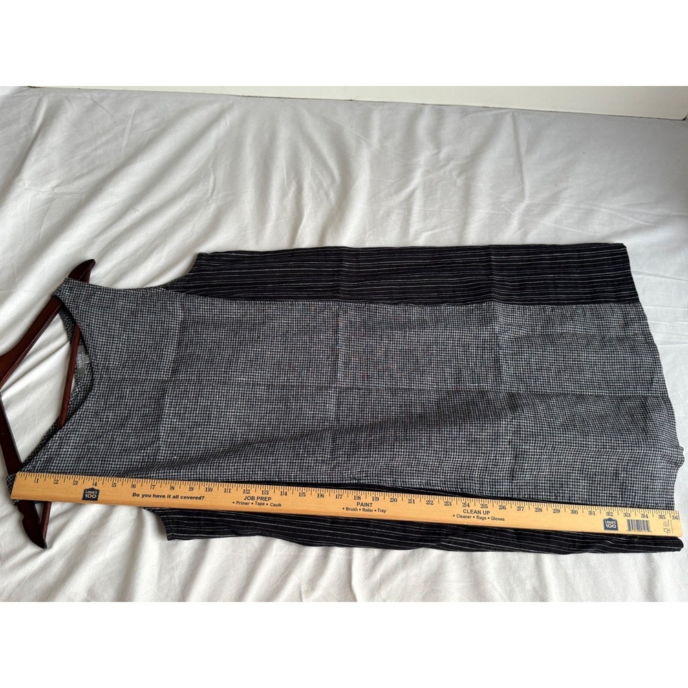 Habitat Grey Black Mixed Pattern Linen Cotton Shift Dress Small minimalist boho - Picture 6 of 8
